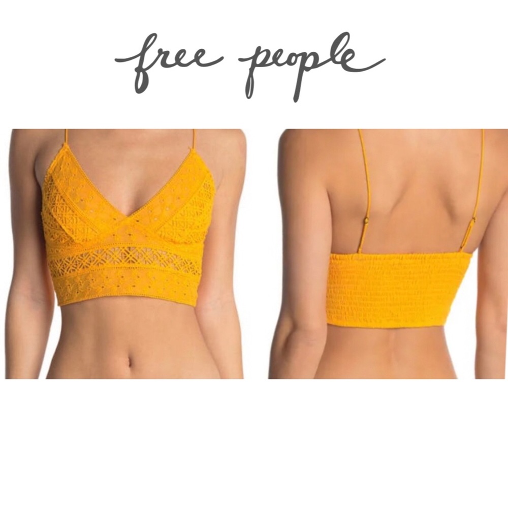 NWT Free People Carina Bralette Mango Size Medium